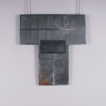 7. Kimono #27, Metal Series 2011, metal on wood, 18"x16.5"