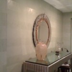 Elevator Lobby, Venetian Plaster stripe, NYC